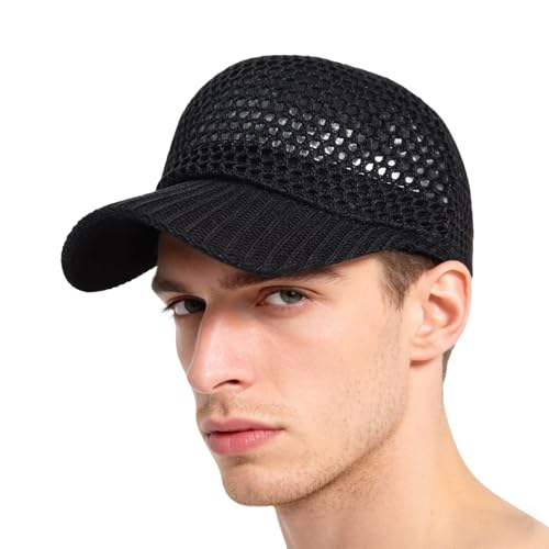 Casquette de baseball tricotée respirante contre la chaleur : le bonnet sport à large visière