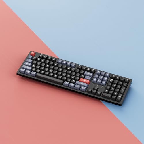 Image of Keychron K10 Pro Wireless Custom Mechanical Keyboard, QMK Programmable Bluetooth 100% Layout with Silent Red Switch White Backlight Compatible with Mac Windows Linux