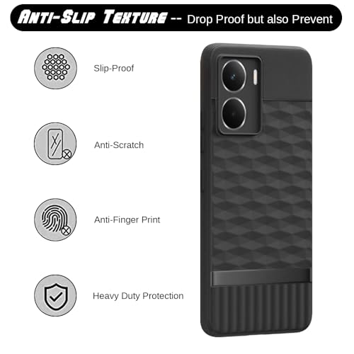 Image of Shockproof Case for Realme P3 5G | Full Camera Protection | TPU Flexible Back Cover for Realme P3 5G (Matte Black)