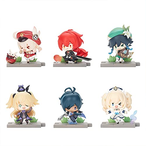 DingM Genshin Impact Figure Games Cartoon Blind Box (zufällige 1 Stück), Kinder One size Cover