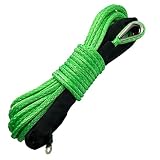 RNIIOPX 1/4'' x 50ft Synthetic Winch Rope Heavy Duty 8000lbs 12 Strands Braided Winch Cable Rope Lin