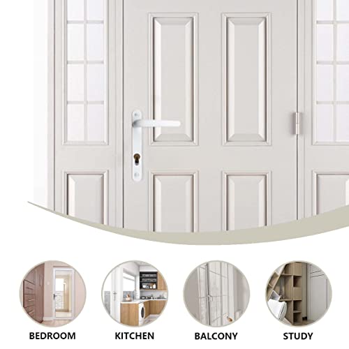 Bwintech UPVC Türgriff, weiß, 92mm Dornmaß, 210mm Schraubenabstand, 243mm Rückenplatte. Hochwertiges Federsystem. Geeignet für alle UPVC Haustüren, Terrassentüren.