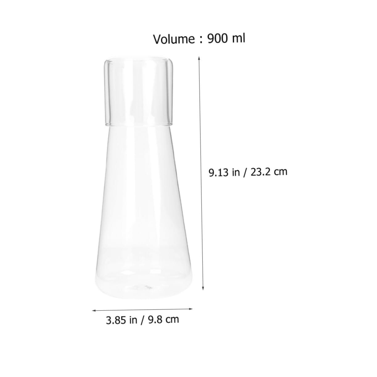 HOLIDYOYO Large Capacity Water Cup Water Jug Bedside Water Under The Sink Organizer Juice Container Bedside Table Bedside Water Cup Beverage Pitcher Glass Transparent