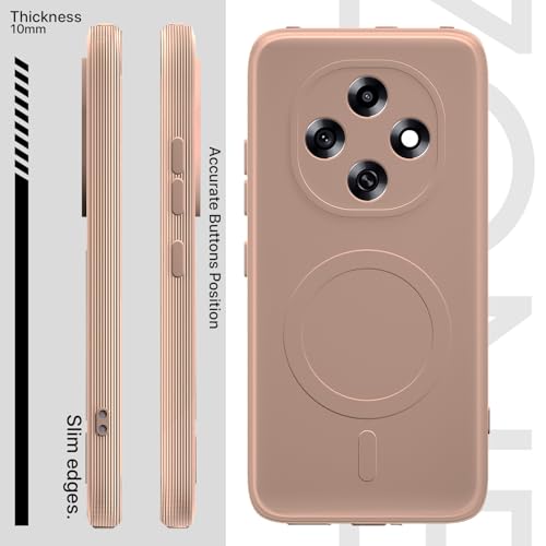 Image of Pikkme Back Cover for Oppo F31 Pro 5G Soft Matte Silicone Mag-Safe Design (Mag-Safe Not Support) Camera Protection | Slim Fit Bumper Cover (Face)