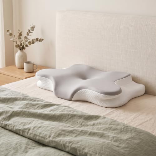 Miniatura 6 de Todocama Almohada Cervical Viscoelástica, Ergonómica para Cervicales y Cuello, Reduce la Tensión y Alivia el Dolor, Funda Antiácaros Extraíble y Lavable, 60x40 cm