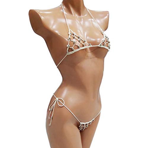 Trangscrochet g-string thong bikini for women extreme micro bikini see through 16 colors