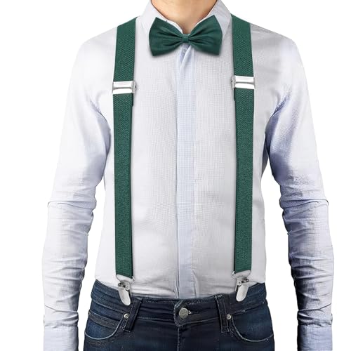 Artibetter 1Set Adjustable Suspenders and Bow Tie for Boys Comfortable Dress Suspenders for Trousers Versatile for Parties and Everyday Wear