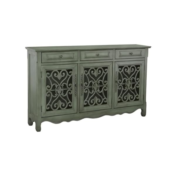 Coaster home furnishings madeline 3 door accent cabinet antique green  urban country home decor