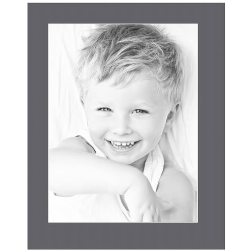 12x16 Granite/Mountain Grey Custom Mat for Picture Frame with 8x12 Opening Size (Mat Only, Frame NOT Included) - 5 Pack