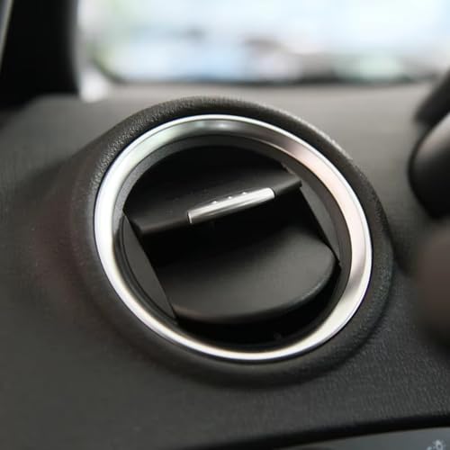 Rejilla de aire acondicionado cromada HILLAR para Ford Fiesta y Connect, acabado premium de 2 uds 5