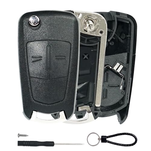 SUPALAND Coque de clé de Remplacement à 2 Boutons avec Lame Compatible avec Opel Astra Vectra Corsa Signum Zafira Meriva Tigra Housse de Protection avec 1...