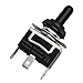 Baomain 1-Pack Waterproof Toggle Switch,ON-Off-ON SPDT 3-Pin 15V/250V AC,12mm mounting Hole,1/4