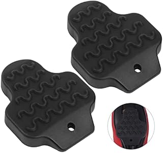 GAPVOS Cleat Covers, Portable Bike Shoe Cleat Covers Compatible with Look Keo Cleats, Bicycle Shoe Cleats Protector Work for Look Road Pedals System, Durable Rubber bike cleat covers set, a PairBlack