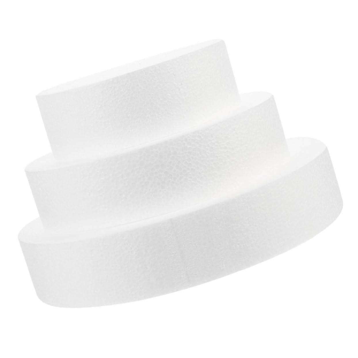 Hemoton Lot de 3 moules ronds en mousse de polystyrène pour décoration de gâteaux de mariage 10 cm 15 cm 20 cm Hemoton Lot de 3 moules ronds en mousse de polystyrène pour décoration de gâteaux de mariage 10 cm 15 cm 20 cm