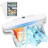 ATOPSUN 真空パック機 フードシーラー 超大吸引力-80Kpa 28cm延長圧着口 120W 鮮度8倍長持ち 食材保管 操作簡単 全自動/2モード/シールのみ/脱気＆シール 業務用真空パック機 フードセーバー 低騒音 軽量 コンパクト お手入れ簡単 日本語取扱説明書付き【専用袋10枚付き】