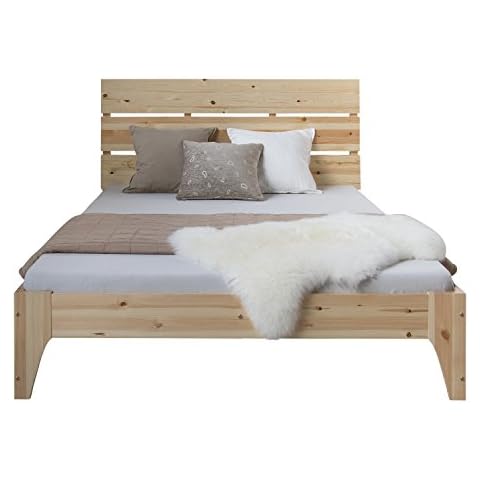 Homestyle4u 1848, cama matrimonio madera pino maciza Cover