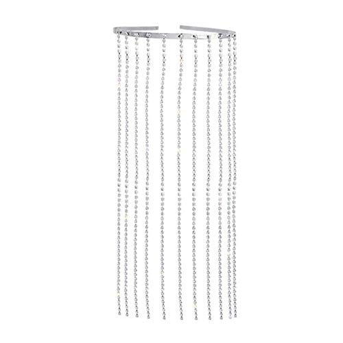 Diadema brillante con diamantes de imitación para mujer con borlas largas de cristal para novias