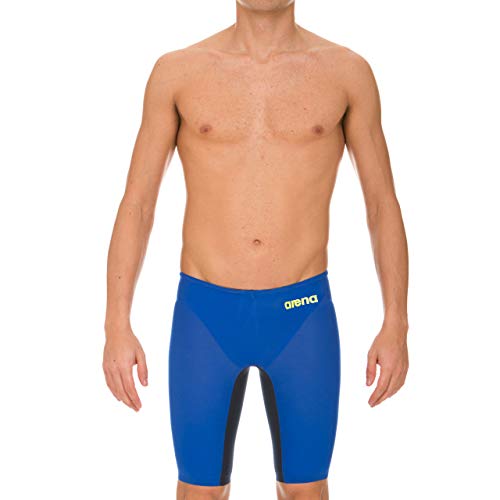 Arena Men's Powerskin Carbon Air Swim Jammer, Electric Blue/Titanium Blue, 30