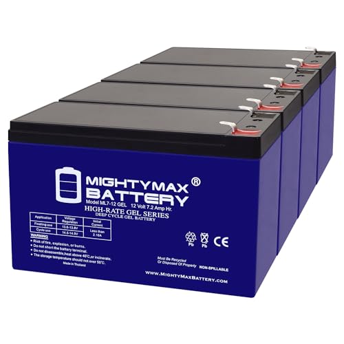 12V 7AH GEL F1 Replacement Battery Compatible with Planet Mobility Lexis Light Scooter - 4 Pack