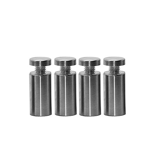 Preisvergleich Produktbild Abstandshalter Schilderbefestigung Ø 1,9cm Schraubbar Wandabstandshalter Edelstahl Rund Glashalter Acrylglas Schilder, Modell:4 Stück - 4 cm