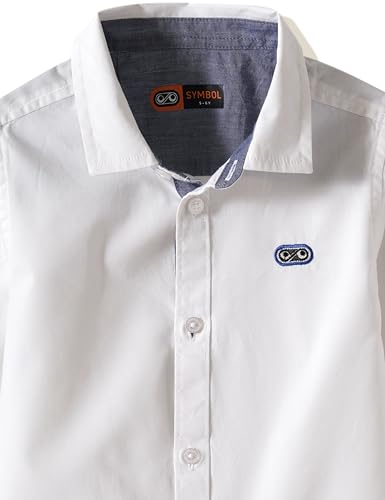 Image of Amazon Brand - Symbol Boys 100% Cotton Casual Shirt | Full Sleeves | Regular Fit | Age 2-14 Years