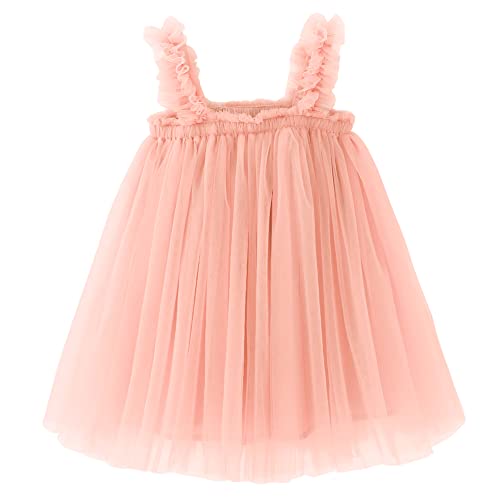 Image of BGFKS Layered Tulle Tutu Dress for Toddler Girls,Baby Girl Rainbow Tutu Princess Skirt Set with Flower Headband.