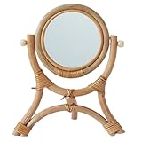 Miroir de table en rotin : de maquillage peut vous aider, et a une large application, adapté à une utilisation en intérieur, miroir de table en rotin