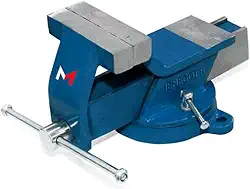 Morsa de Bancada Menegotti Nº 3 – 75mm | Compacta, Base Giratória, Bigorna Traseira, Corpo Reforçado | Ideal para Oficinas, Marcenarias e Manutenção