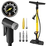 ✅ UNIVERSAL UND ZUVERLÄSSIG: Die Fahrrad-Standpumpe kann für alle Fahrräder verwendet werden. Außerdem kann die Standpumpe mit Manometer für Sport-Bälle, Luftmatratzen, aufblasbares Spielzeug, Gymnastikbälle und Camping Autoreifen genutzt werden