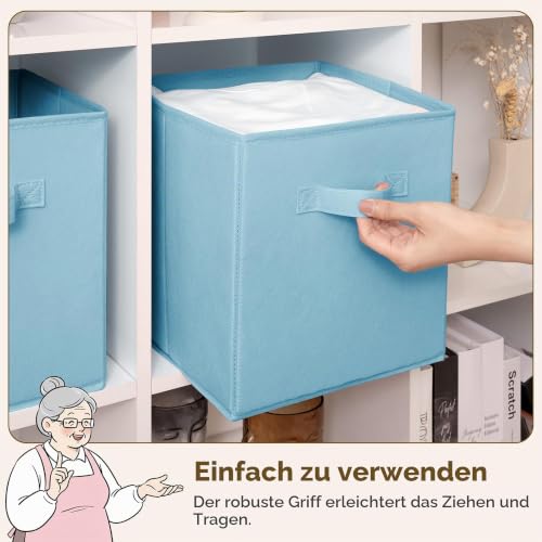GRANNY SAYS Aufbewahrungswürfel Stoff, Regalkörbe 27x27x27,5, Hellblau – Ansicht 5