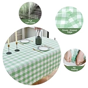 Rectanglecheckeredtableclothbuffaloplaidyarndyedtableclothwashableginghamtableclothsforeasterkitchenholidaydinnerdiningandoutdoorpicniclightgreen5570  Urban Country Home Decor Rectangle checkered tablecloth buffalo plaid yarn dyed table cloth washable gingham tablecloths for easter kitchen holiday dinner dining and outdoor picnic light green5570  urban country home decor