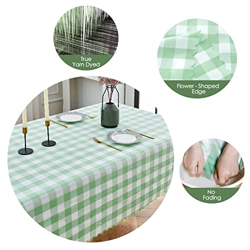 Rectanglecheckeredtableclothbuffaloplaidyarndyedtableclothwashableginghamtableclothsforeasterkitchenholidaydinnerdiningandoutdoorpicniclightgreen5570  Urban Country Home Decor Rectangle checkered tablecloth buffalo plaid yarn dyed table cloth washable gingham tablecloths for easter kitchen holiday dinner dining and outdoor picnic light green5570  urban country home decor