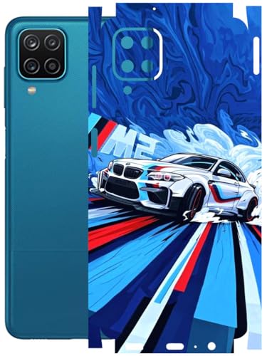 Image of AtOdds - Full Body Back Screen Guard Protector Film - Lamination Wrap Skin Sticker Compatible with Samsung Galaxy M12 | Scratchproof Matte Finish (BWM)