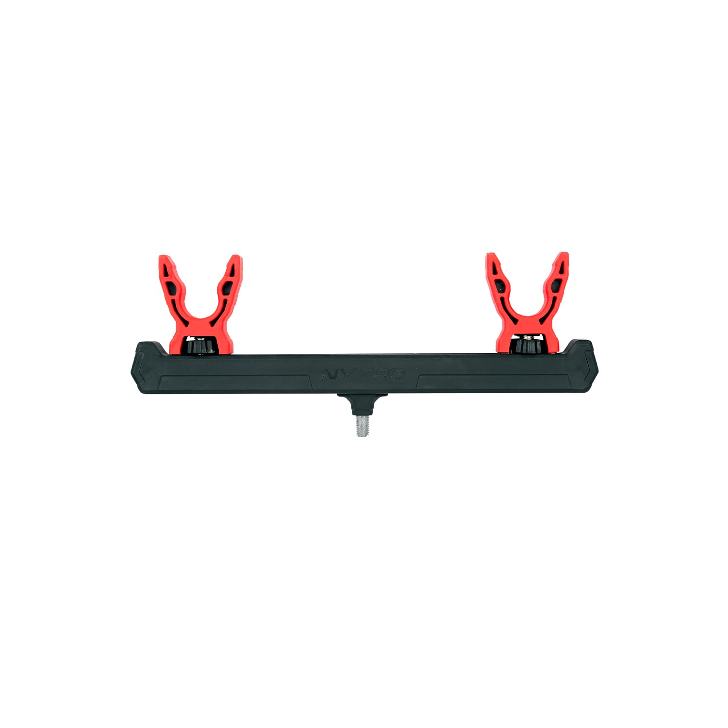 Nytro Steady Double Duo Back Rest | Feeder Rod Rest for 2 Rods | Fits Different Handle Diameters | Push Down for Firm Grip, Rest on Top for Lighter Grip | Screw Adjustable Tip Tension | Code 20190010