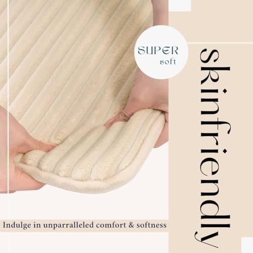 Image of SANMARINO Ultra Soft Memory Foam Bath Mat 16 inch x 24 inch | Non-Slip, Thick & Water Absorbent Bathroom Rug | Quick Dry Shower Floor Mat | Bath Rug for Bathroom & Home Decor - (Beige, 40 x 60 cm)