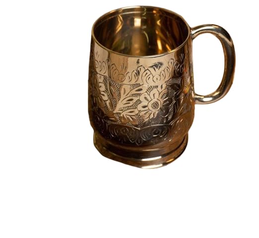 Handcrafted Brass Antique Large Beer Stein Mug, Best Brass Tankard Mug Gift for Beer Or Moscow Mule Lover