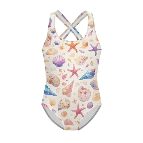Image of Girls One Piece Bathing Suit,Slim-Fit Ruffle Strap Swimsuit with Adjustable Strap Quick Dry Summer Beach Swim Suit