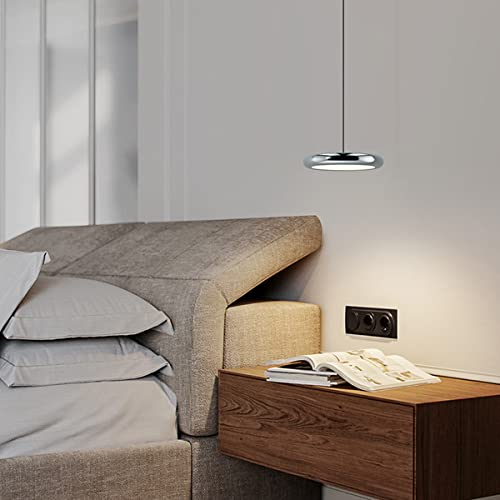Suspension table à manger LED dimmable lustre chromé avec télécommande