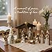 WANCHIY Nativity Set Indoor Christmas Decoration- 14 Pieces Nativity Scene with Manger for Nativity Scene Indoor Use, The Nativity Story Figures- Christian Religious Nativity Sets & Figures