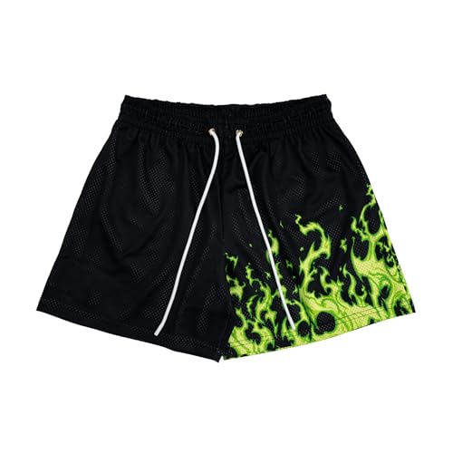 DIOTSR Mens Graphic Shorts Cool Streetwear Basketball Shorts Athletic Running Shorts Drawstring Waist