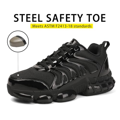 Image of NIFOFISE Steel Toe Sneakers for Men Women Lightweight Work Shoes Safety Composite Toe Shoes Indestructible Air Cushion Zapatos de seguridad para