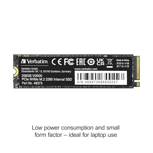 Image of Verbatim 512GB SSD Vi3000 Internal Solid State Hard Drive PCIe NVMe M.2 2280