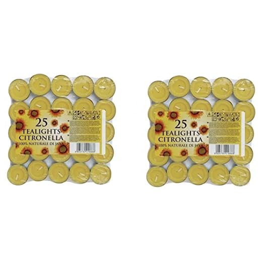 Lot de 50 bougies de jardin à la citronnelle