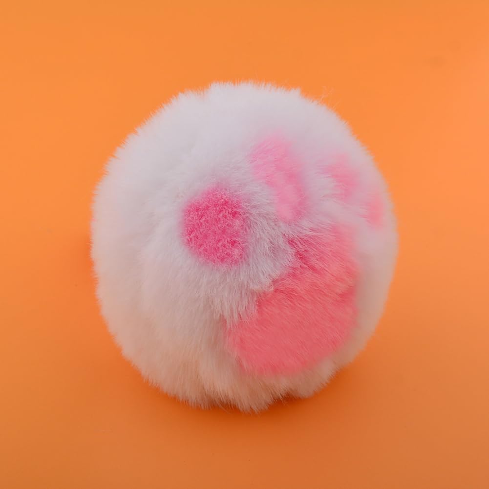 Bunny Tail Anal Plug Sexual Anus Rabbit's Tail Plug Colorful Role Play Hairy Anal Sex Toys Metal Butt Plug Fur for Men Women Couples Sexy Valentine's Day Gift: Whiteballpinkpaw