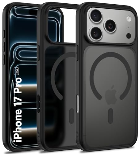 Image of Golden Sand Rugged Frosted MagSnap Back Cover Case for iPhone 17 Pro, Black