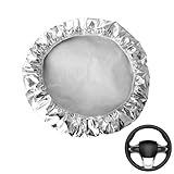 Steering Wheel Sun Shade Cover, Silver Aluminum Foil Steering Wheel Cover Block UV Rays Cool, Car Accessories Universal for Cars, Truck, SUV, Van