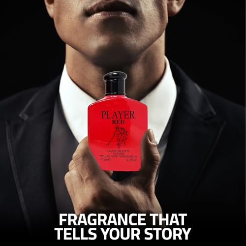 A Center Cologne For Men Player Red Natural Spray Classic Long Lasting Scent Wonderful Fragrance Gift Eau De Toilette Men Perfume For Daily Use 3.4 Fluid Ounce thumb #2