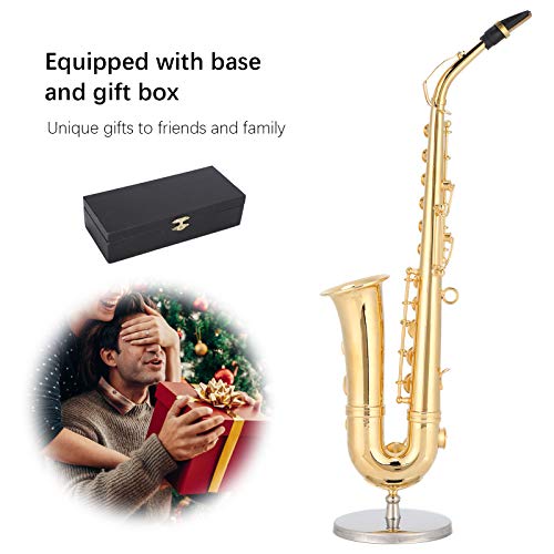 Garosa 19cm Miniatur Saxophon Modell Mini Musikinstrument Dekor Puppenhaus Modell Home Decoration Geschenk