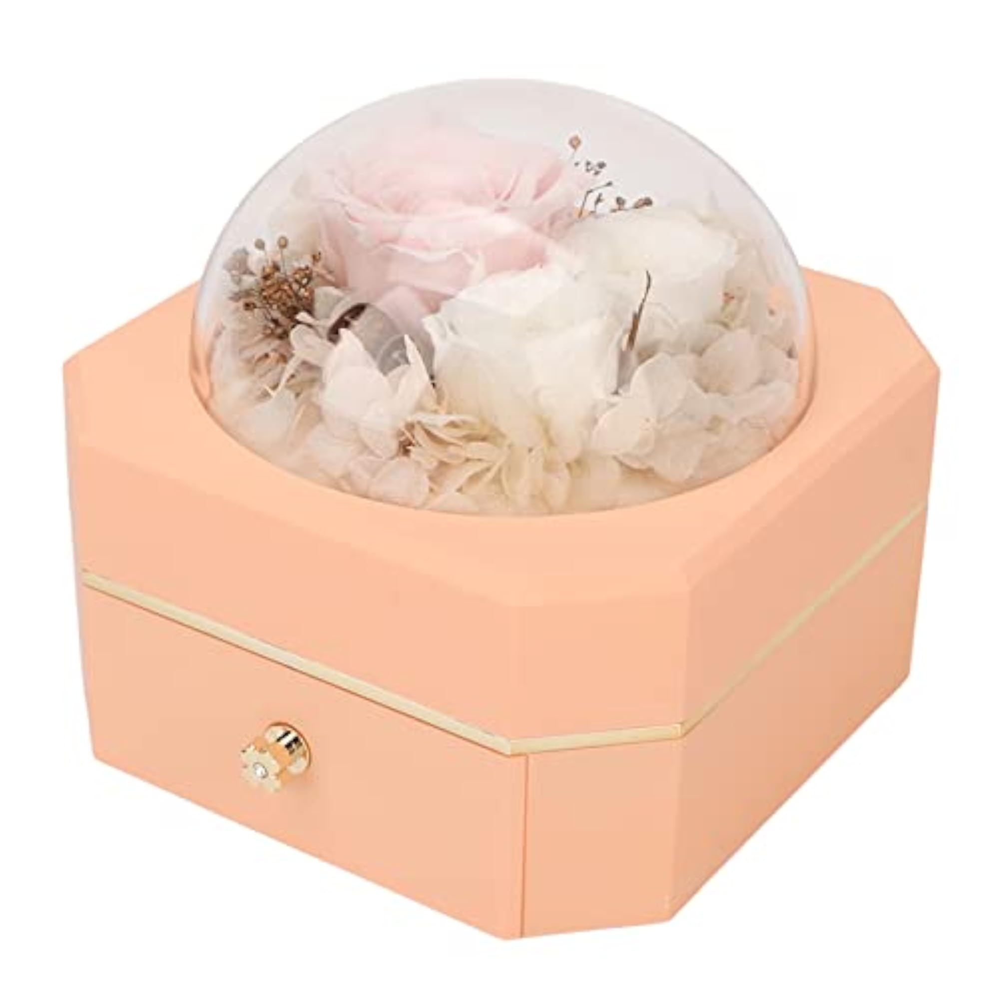 Rose Jewelry Box, Handmade Flower Ring Holder