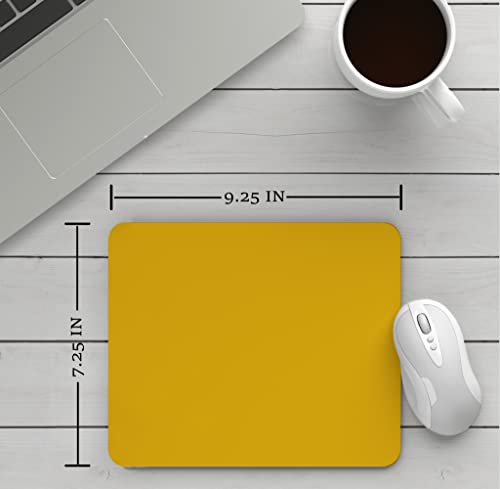 H3 Customs Mouse Pad, Rectangular Yellow Mousepad Anti-Slip Waterproof Rubber Mouse Mat, Cute Mouse Pad For Office, Gaming, Laptop, Women, Kids-Desk Accessories, Yellow Desk Accessories Deskmat #TOP2